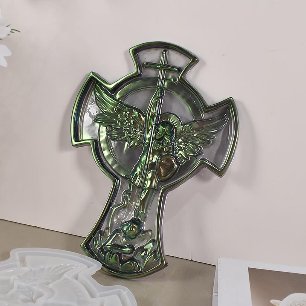 Irregular Resin Tray Mold Jewelry Box Resin Mold Archangel Michael Plaster Epoxy Mold for DIY Crafts Home Decorations