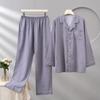 Men's Cotton Silk Long Sleeve Pajama Set, Plus Size, Cardigan, Wear Outdoors, Internet Trend, Pure Cotton, Simple & Comfortable Homewear