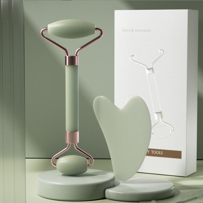 Jade Facial Massager Set/Face Roller Jade Facial Massager Set Green