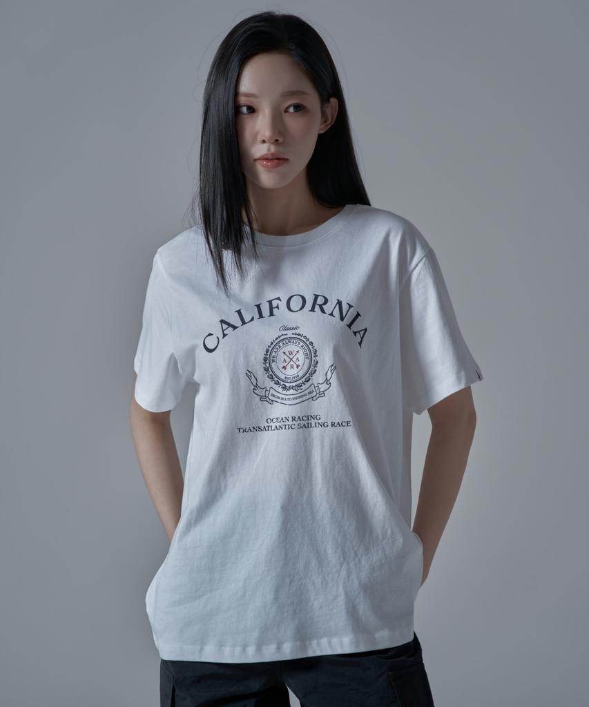 WAARFORWOMAN Wt-69 California Short Sleeve T-Shirt_White