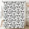Gothic Forest Animals Shower Curtain Dark Academia Nature Trees Wolf Deer Fox Rustic Home Decor Bathroom Set Vintage Aesthetic