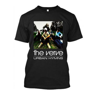 Maglietta Vintage Band con Copertina dell'Album Verve Urban Hymns - Merchandising Musicale Ufficiale con Tracklist e Titoli Canzoni Iconici, Cotone Morbido Traspirante