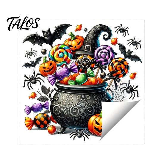 Holiday Gift for Friends Halloween Static Sticker, Cartoon Candy Jar/Scarecrow Shape Window Clings, DIY Wall Decor PVC Removable Decorative