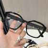 Vintage Large Frame Anti Blue Light Glasses For Men Women Lightweight Reading Eyeglasses Fashion Photo Decor Plain Spectacles