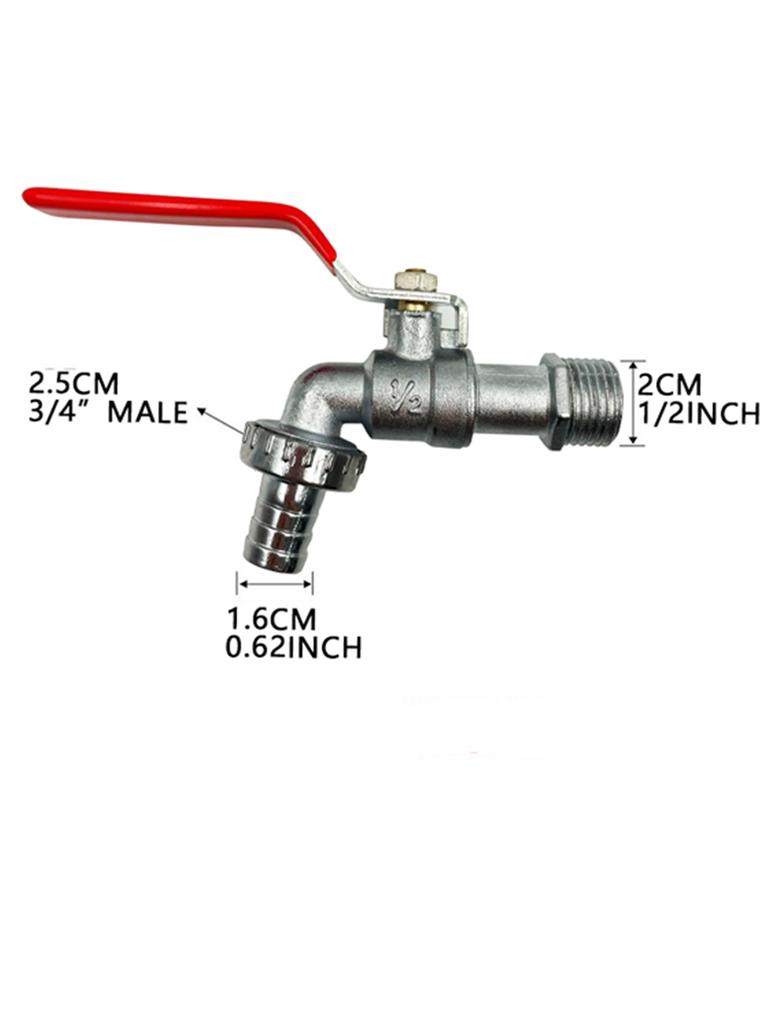 1/2inch Garden Irrigation Brass Faucet Water Tap Single Outlet Valve Replacement Antifreeze Outdoor Balcony Accessories