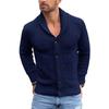 Men's Solid Color Button-Up Long Sleeve Knitted Sweater