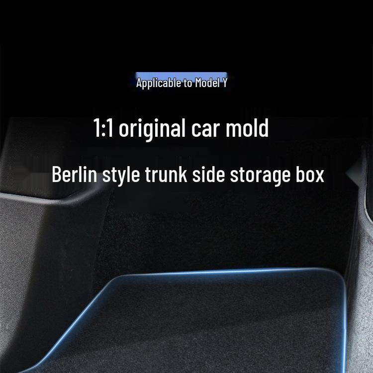 Tesla Model Y Trunk Side Storage Box, TPE Organizer