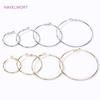 Trendy 14K Gold Plated Simple Round Round Hoop Earrings,High Quality Big Circle Earrings For Women Earring Party Jewelry Gift
