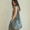 Check Wide Eco Bag Mint