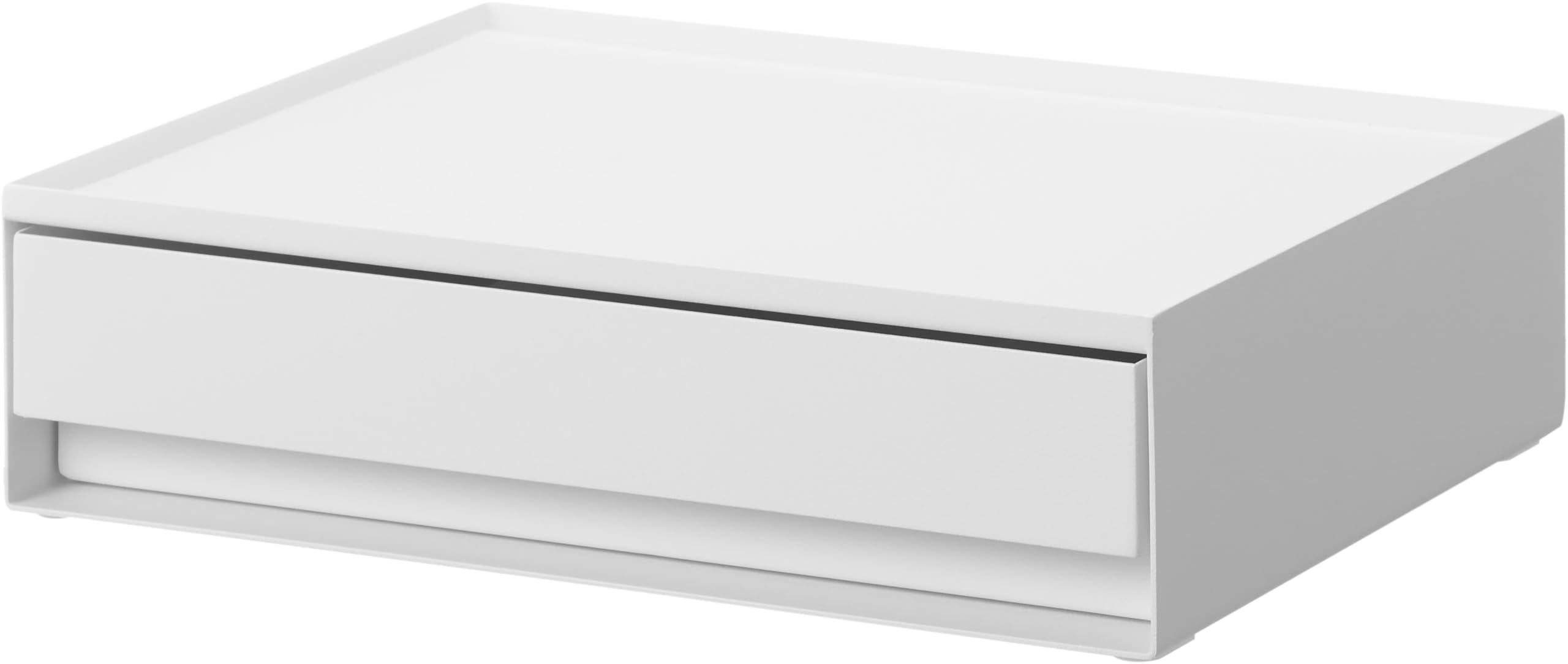 Yamazaki Amenity Drawer Storage with Tower Amenity Small Item Adjustable 10711 (Yamazaki Industries) Tray, White, W27×D21×H7.2cm, Series, Case, белый