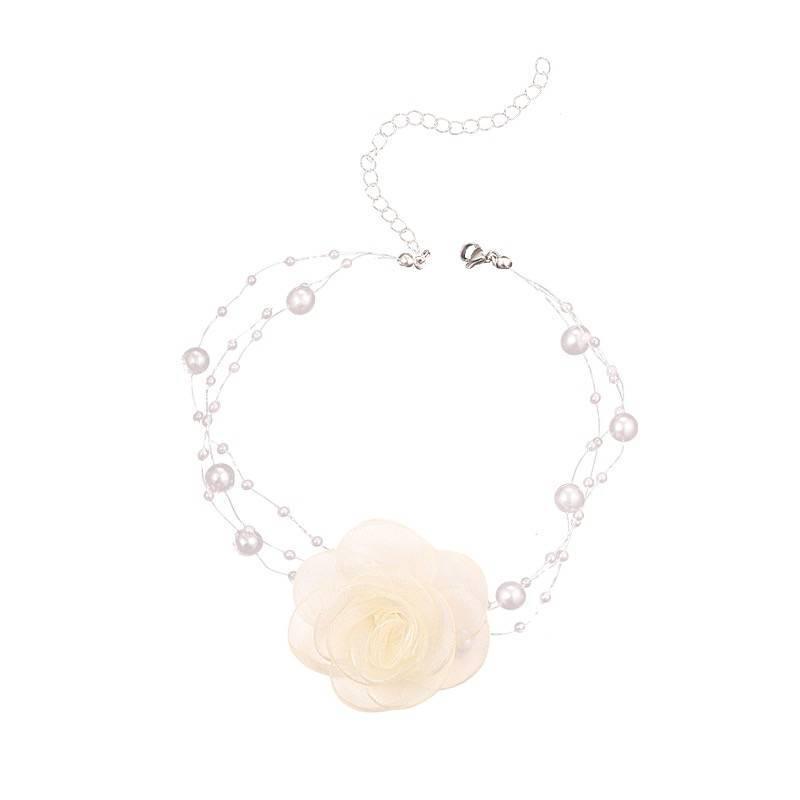 Perlen Choker Halskette - Elegantes Leichtes Luxusdesign für Frauen