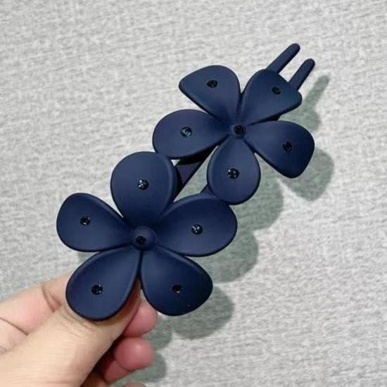 2023 Spring/Summer Women s Floral Hair Clip - Versatile Large Duck Clip for Hair Buns or Back-of-Head Styles