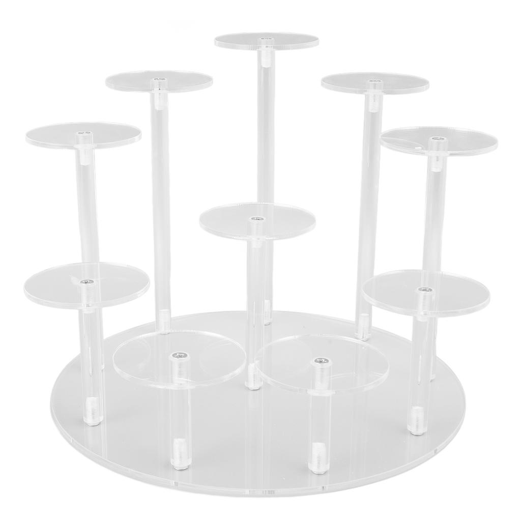 Suport de prezentare pentru cupcakes 10 coloane acrilic transparent pentru masa de desert pentru petrecere