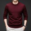 Autumn And Winter Middle-Aged And Young People Round Neck Solid Color Bottoming Shirt, Warm And Comfortable In Winter, And Men'S Sweater Inside