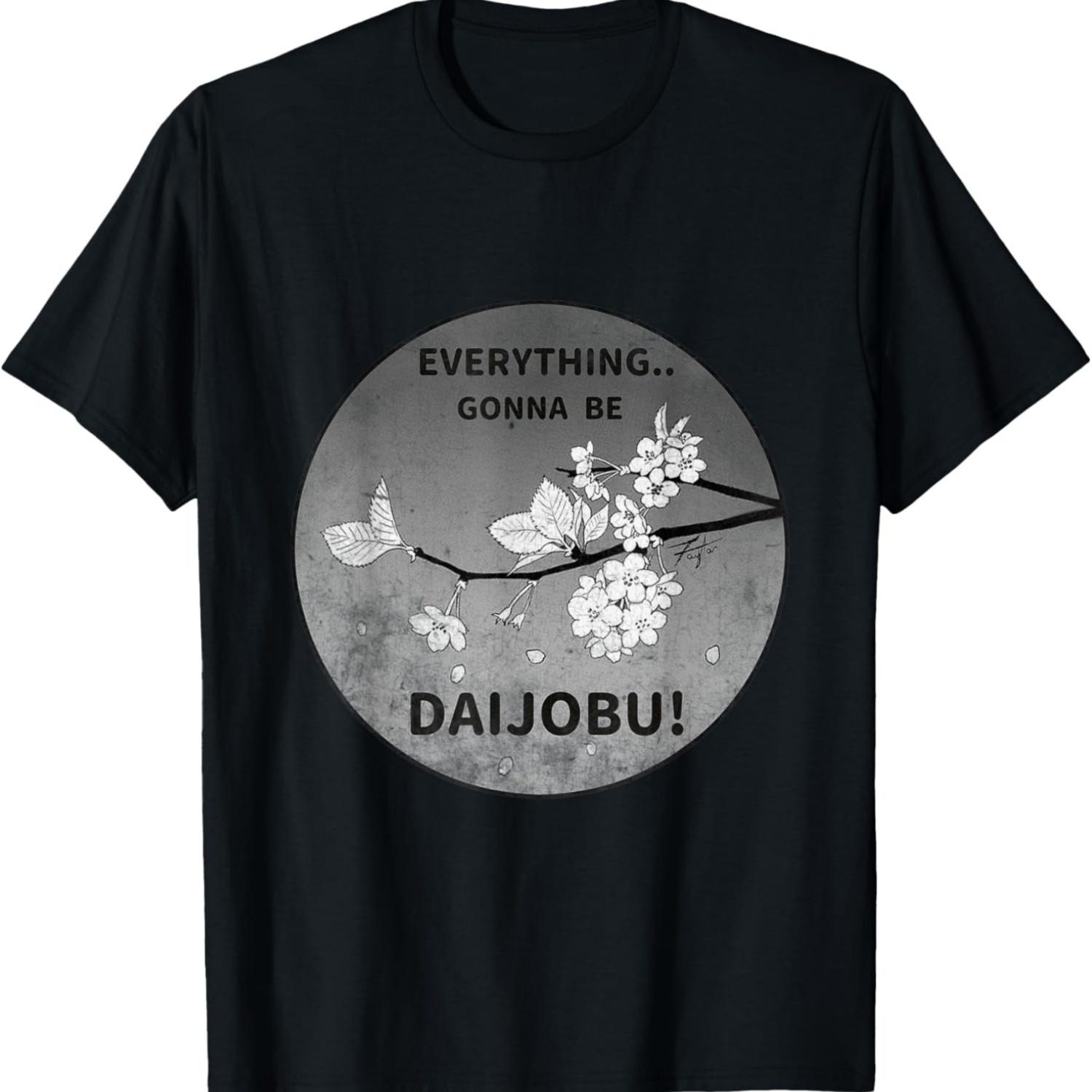 

daijobu anime meme in japanese anime text aesthetic T-Shirt S чёрный