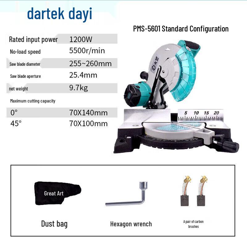 

DAYI 10-inch 45-Degree Miter Saw CN plug (adapter included) 10-inch