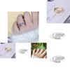 Fashionable Open Copper Ring For Women With Elegant Water Drop Design And Stunning Zircon Inlay