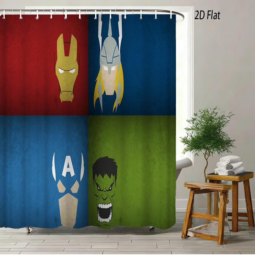 Spider-Man Red Web Pattern Waterproof Shower Curtain For Superhero Bathroom Decor