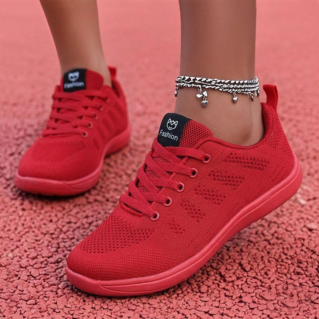 2026 Korejský styl Lehké prodyšné běžecké boty Fly Knit pro ženy a muže