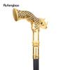 Golden Rhinoceros Head Fashion Walking Stick Decorative Stick Cospaly Vintage Party Fashionable Walking Cane Crosier 91cm