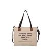 Simple Canvas Large-capacity Casual Bag Women's 2025 New Lazy Style Single Shoulder Fashion Printed Letter Tote Bag