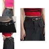 Vintage Black Pu Belt For Men And Women Stylish Adjustable Versatile Fashion Accessory