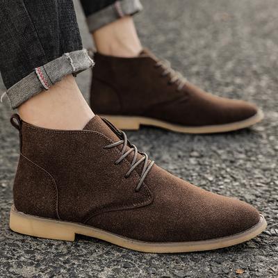Modische Stiefeletten für Herren Winterstiefel Britischer Stil Klassische Wildlederstiefel Freizeitschuh Arbeitsschuhe Botas Zapatos Hombre