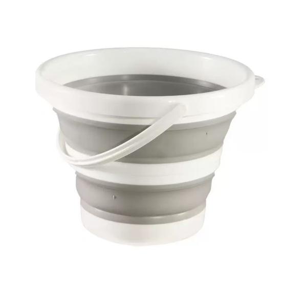 

10-литровое складное ведро для воды с ручкой, портативное, легкое, многофункциональное, для кемпинга, рыбалки, мытья машины, складная емкость для хранения воды серый