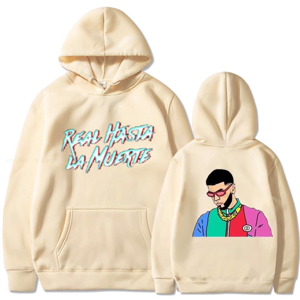 Anuel AA Potištěné mikiny Mikina Kabát Real Hasta La Muerte ležérní Teplákové Kostým Unisex Dámské Oblečení Anime Pulovr Mikina