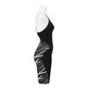 MIZUNO NEO SL Half Black x Size FINA Swimming Women's GX-SONIC Suit, N2MG2205, Neolime, XL, (International Federation) Approved.