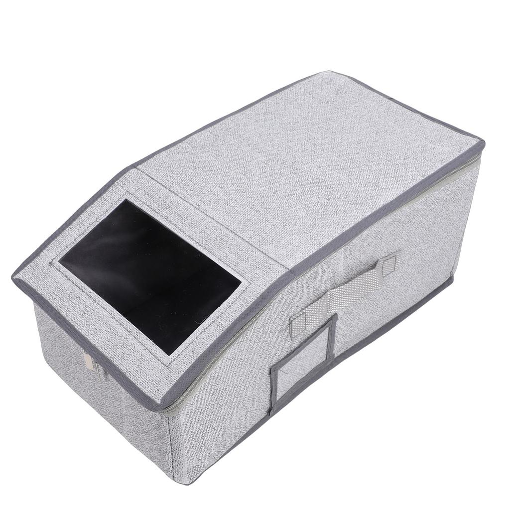 Hat Organizer for Baseball Caps Fabric Stackable Foldable Hat Storage Box Hold Up to 15 Caps with Zipper Clear Window