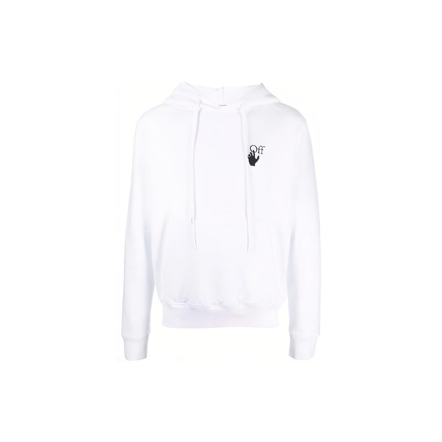 

Off-White Arrow Pattern Long Sleeve Hoodie Men Tops White OMBB034F21FLE0020184 S