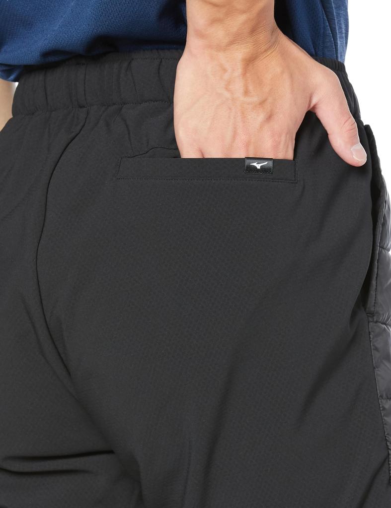 Mizuno Techfill Hybrid Training Size S Pants, Moisture-Wicking, Heat-Retaining, Washable, Men's, Black, (32MFA535)