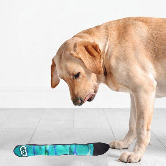 Snake Shape Dog Toy with Rattle Sound Teeth Grinding Squeaky Pet Toy Bite-Resistant Reduce Anxiety Pet Chew Toy for Dogs Cats