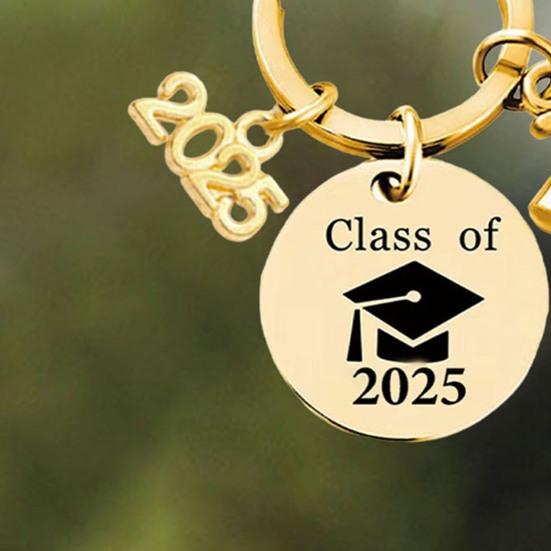 Abschlussgeschenk Jahrgang 2025 Edelstahl Gravur Schlüsselanhänger für High