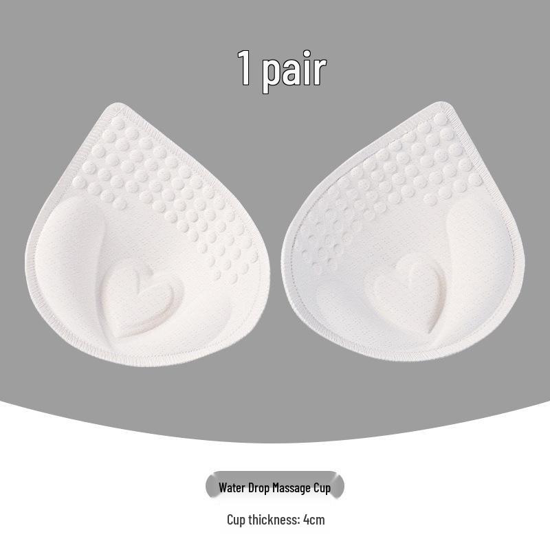 4cm Latex Breast Pads U-Shaped Underwear Vest with Sponge Inserts - Breathable Women's Bra