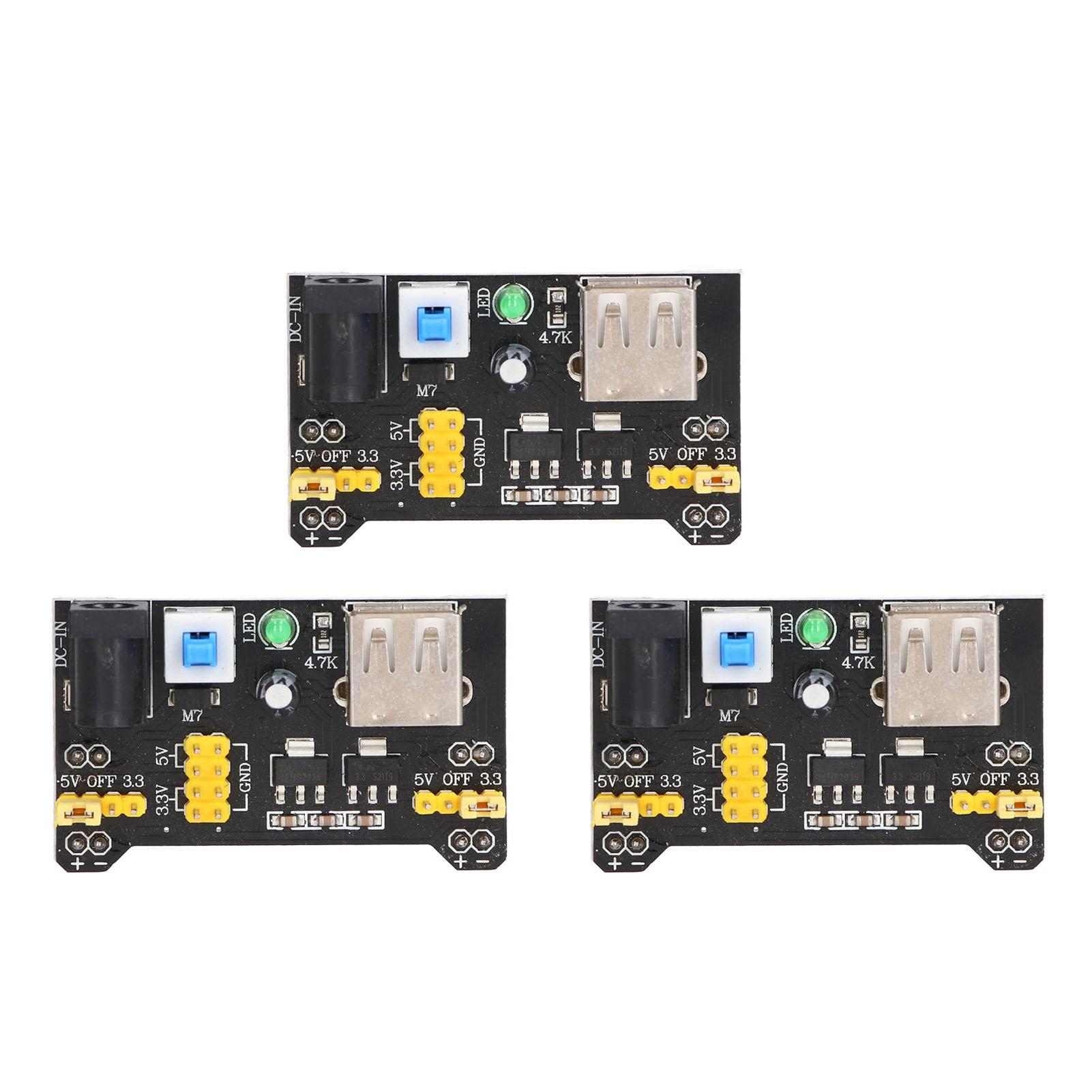 

3Pcs Breadboard Power Supply Module Voltage Regulator DC 3.3V 5V Dual Channel Output