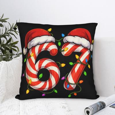 6 7 Christmas 67 Santa  Pillow Cover  Soft Cushion Cover Kawaii Pillow Case For Chair Sofa Home Decor