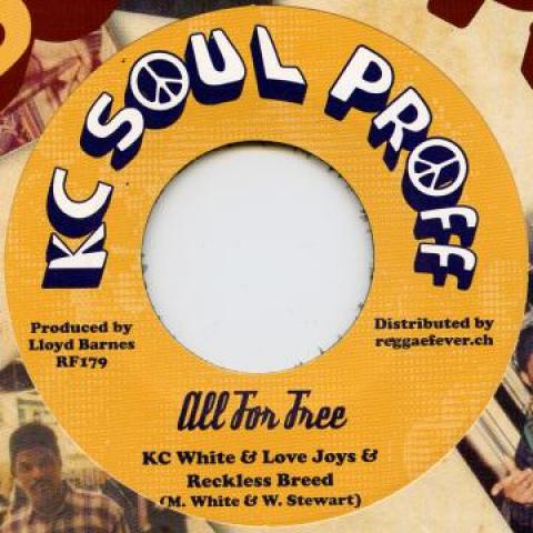 7inch Record KC WHITE, LOVE JOYS - All For Free / Dub RF179 Kc Soul Puff/Re 1975 Europe Reggae, Ska & Dub