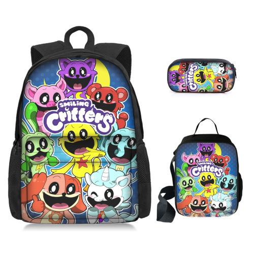 Poppy Playtime3 Animali dell'Orrore Sorridenti Creature Sorridenti Zaino a Tre Pezzi
