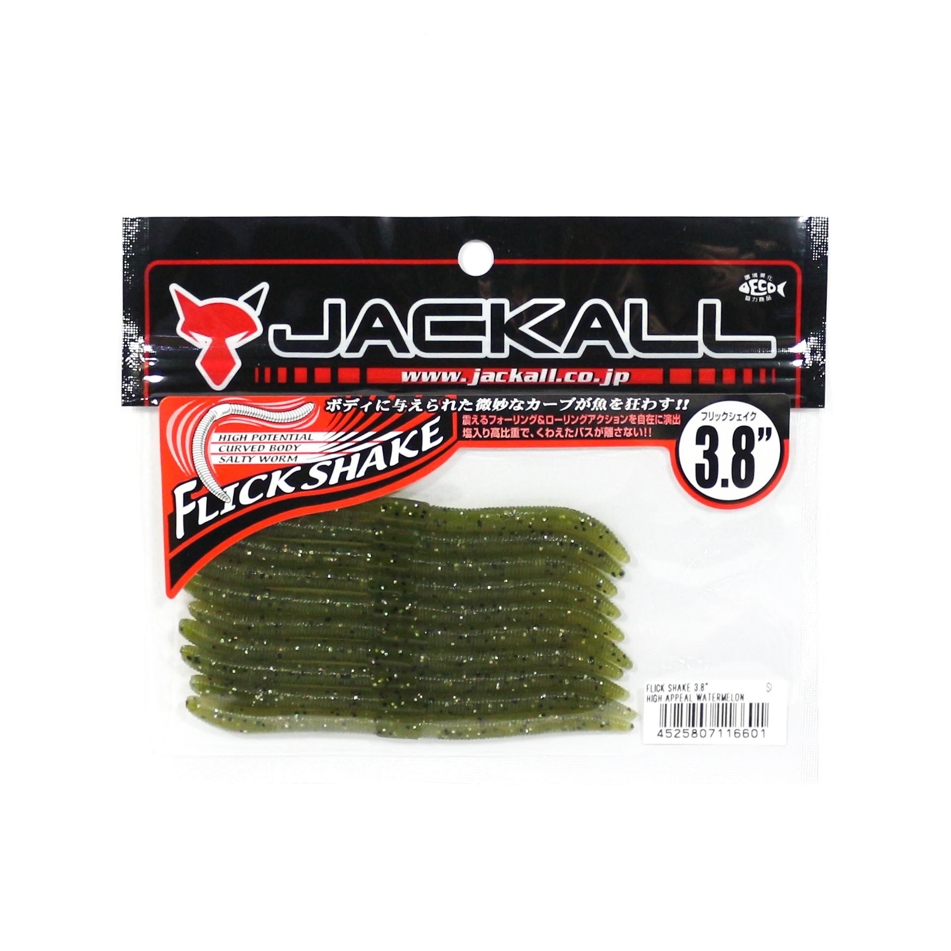 

Jackall Soft Lure Flick Shake 3.8 Inches High Appeal Watermelon (6601)