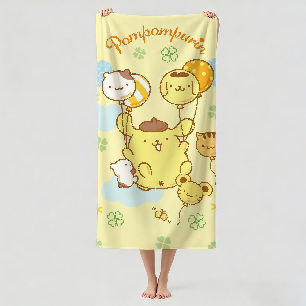 Cartoon cute P-Pomponpurin Towel Drying Bath Towel Applicable To Light Swimming Camping Yoga Beach Out