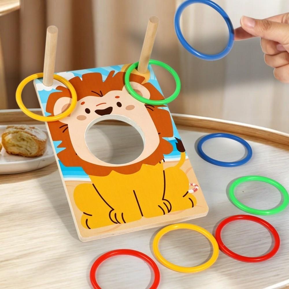 Portable Sandbag Toss Game Wooden Montessori Puzzle Toy  for Kid Toddler