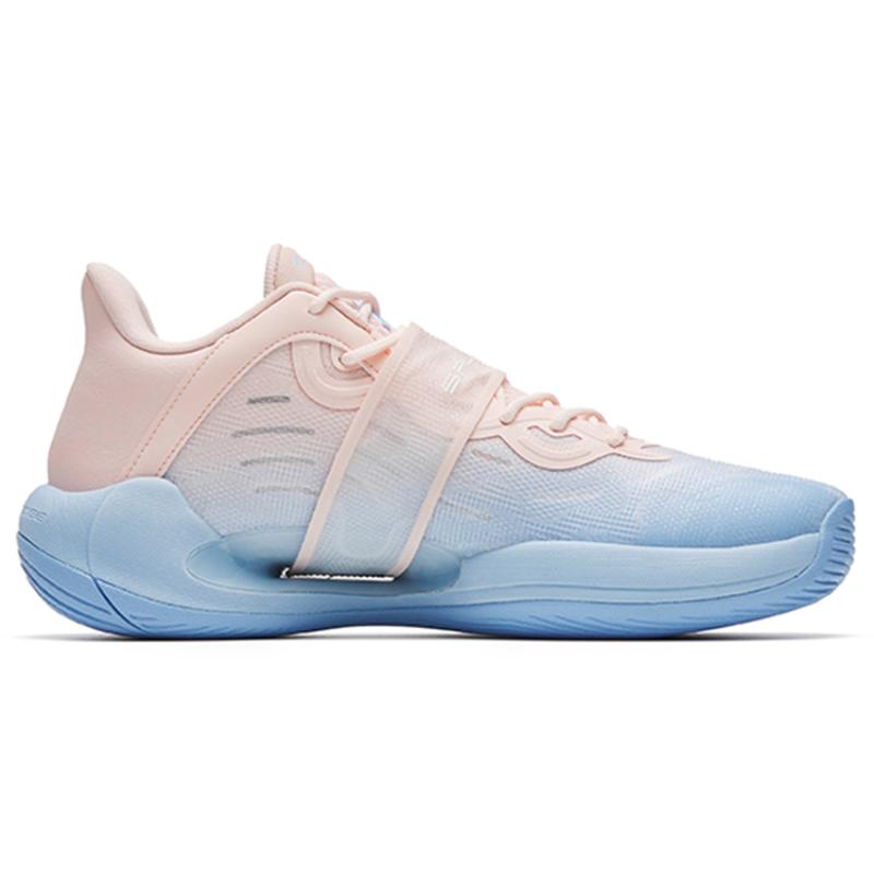 Anta Water Flower 4 LA Nitrogen Technology Abrasion Resistant Breathable Low top Basketball Shoes Men's Pink Blue Sneakers 112241109-1