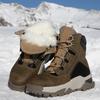 TUINANLE Men Snow Boots Plush Warm Winter Cotton Shoes Non slip Outdoor Hiking Sports Sneakers Ankle Booties Unisex