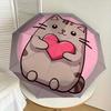 1pc cat love Themed Umbrella for Men & Women, Valentine's Day Christmas Decorative Umbrell018