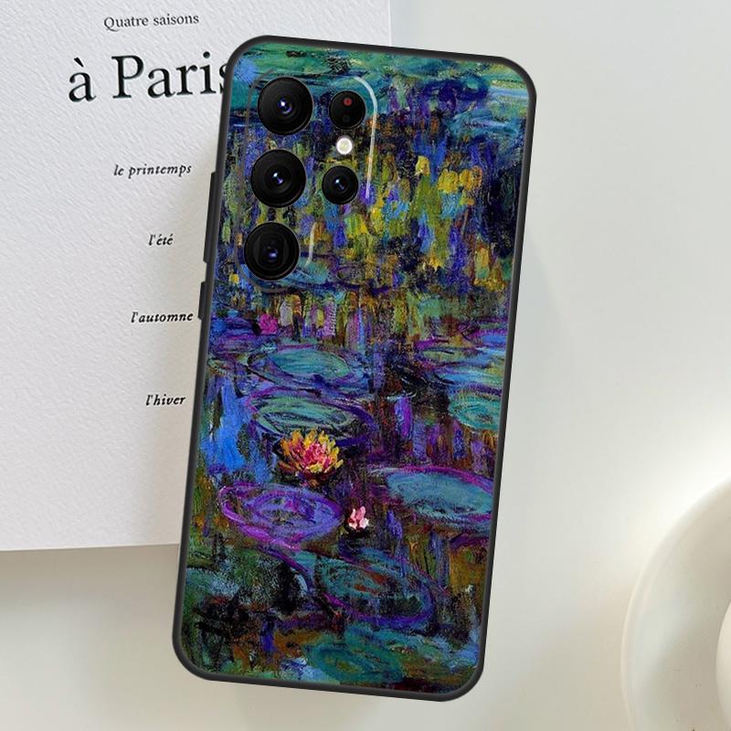 Monet Oil Painting Case For Samsung Galaxy S26 Ultra S25 S24 S23 S21 S22 Ultra S10 S20 Plus S25 FE Phone Cover