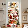 Removable Festive Wall Art Christmas Window Clings, Cute Snowman Santa Penguin Reindeer Stickers for Decals Glass, Reusable Holiday Static PVC