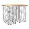 VidaXL Table de jardin Gabion Design 100x70x72 cm Bois massif Pin 834362