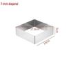 Stainless Steel Square Cake & Mousse Ring, 5cm High, DIY Tiramisu Mold